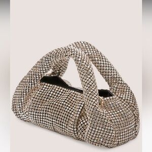 Stuart Weitzman Gold Crystal Clutch NWT